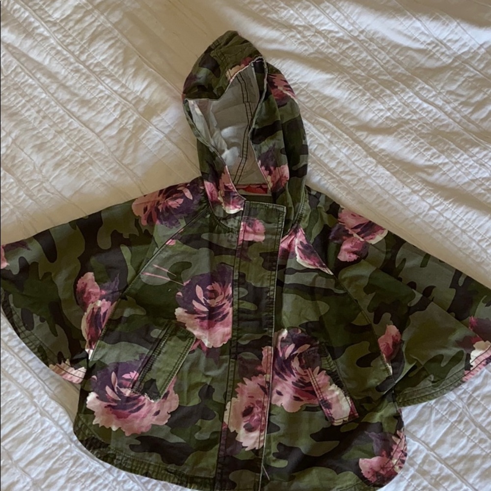Floral Camo Baby Gap Hooded Poncho